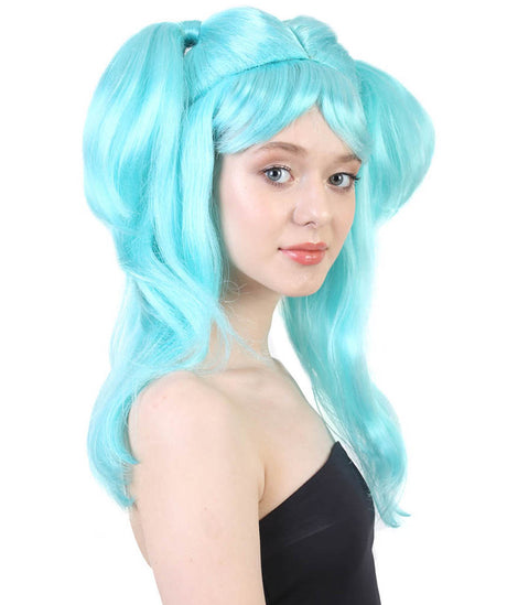 Pigtail Light Blue Wig
