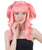 Coral Pigtail Wig Front View