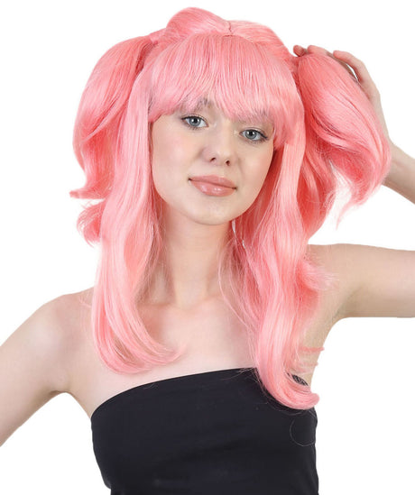 Coral Ponytails Wig