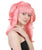 Coral Pigtail Wig Side View