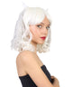 Shoulder Length Bob With Loose Curls, Horns, and Ears - Halloween Wigs | HPO