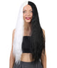 Women's Extra Long Two Tone Center Part Wig with Natural Texture - Adult Halloween Wigs | HPO