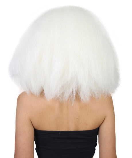 Women's Angular Afro Bob with Extra Long Bangs - Adult Halloween Wigs | HPO