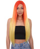 Adult Women's 23" In. American Singer and Rapper Inspired Wig - Long Length Tropical Gradient Hair - Lace Front Heat Resistant Fibers