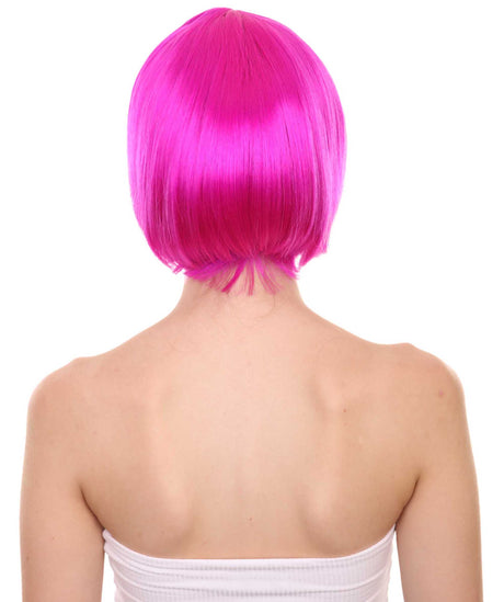 Neon Fuchsia Bob Wig | Short Fancy Cosplay Halloween Wig | HPO
