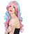 Women's Long Bouncy Multi color Rave Curls with Bangs