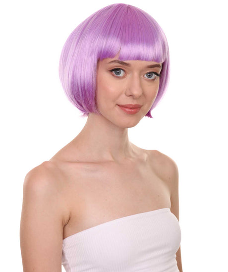 Purple Bob Wig | Party Ready Fancy Cosplay Halloween Wig | HPO