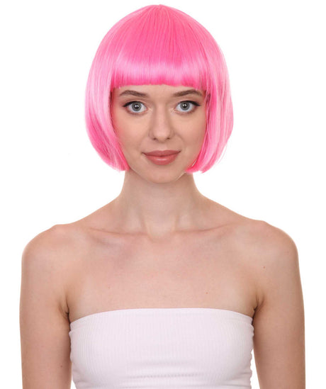 Pink Bob Wig | Party Ready Fancy Cosplay Halloween Wig | HPO
