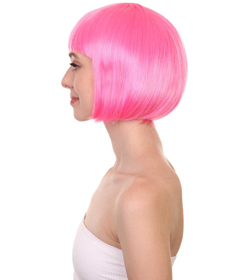 Pink Bob Wig | Party Ready Fancy Cosplay Halloween Wig | HPO