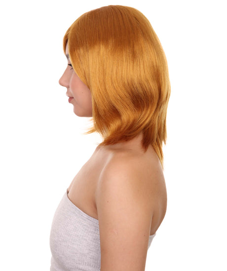 Adult Women Short Golden Brown Wig | Halloween Wig | HPO