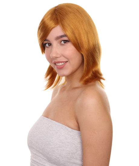 Adult Women Short Golden Brown Wig | Halloween Wig | HPO