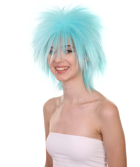 Funky Punk Light Blue Wig | Character Cosplay Halloween Wig | HPO