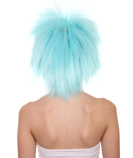 Funky Punk Light Blue Wig | Character Cosplay Halloween Wig | HPO