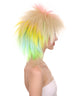 Funky Punk | Spikey Multi-color Highlighter Halloween Wig, HPO