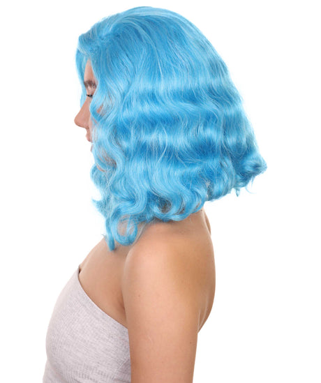 Nunique Adult Women's 14" In. Sexy with Wild Thoughts Wig - Shoulder Length Cotton Candy Blue Hair