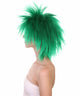 Funky Punk Dark Green Wig | Character Cosplay Halloween Wig | HPO