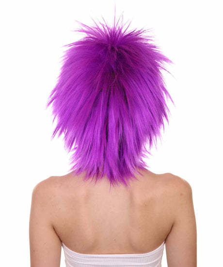Funky Punk Neon Purple Wig | Character Cosplay Halloween Wig | HPO