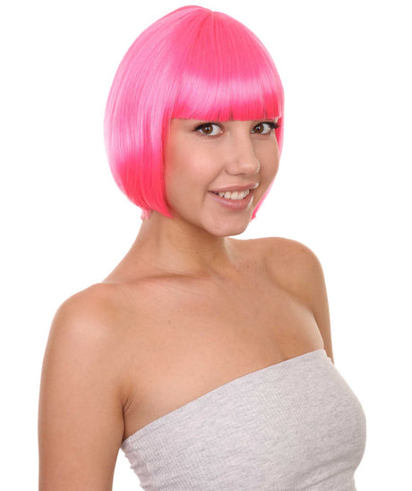 Pink Bob Wig | Party Ready Fancy Cosplay Halloween Wig | HPO