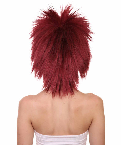 Funky Punk Burgundy Wig | Character Cosplay Halloween Wig | HPO