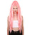 Nunique Adult Women's 31" In. Pop Dance Electronic Wig - Extra Long Length Electric Pink Hair With Updo Pony Tail