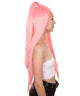 Nunique Adult Women's 31" In. Pop Dance Electronic Wig - Extra Long Length Electric Pink Hair With Updo Pony Tail