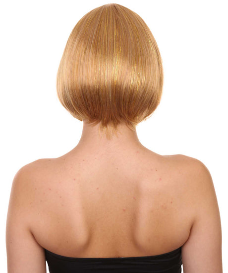 Gold Bob Wig | Stage/Event Fancy Halloween Wig | HPO