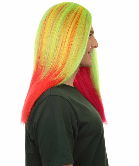 Long Length Rainbow Rapper Lace Front T-Part Wig, 21" Inch Multi Color Hair -   ,  | NU