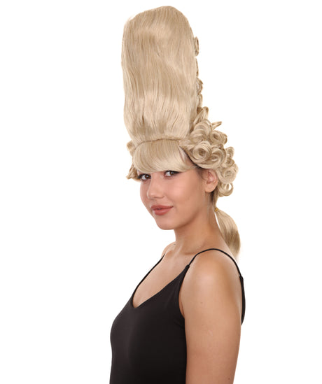 Colonial Lady Large Beehive Wig | Blonde Historical Wigs | HPO