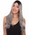 Adult Women's 25" Inch Long Length Straight 360 Lace Front Natural Black Grey Ombre Hairline Beauty Wig, 100% Heat Resistant Fibers, Perfect for your Everyday Wear and Styling to your Expectations! -   Wig,  | NU