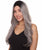 Adult Women's 25" Inch Long Length Straight 360 Lace Front Natural Black Grey Ombre Hairline Beauty Wig, 100% Heat Resistant Fibers, Perfect for your Everyday Wear and Styling to your Expectations! -   Wig,  | NU
