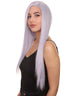 Adult Women's 29" Inch Long Length Straight 360 Lace Front Natural Platinum Silver Hairline Beauty Wig, 100% Heat Resistant Fibers, Perfect for your Everyday Wear and Styling to your Expectations! -   ,  | NU