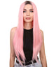 Camila Women's Long Length Lace Front Straight With Dark Roots - Adults Fashion Wigs | Nunique