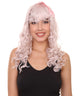 Women's 19" Wavy Soft Pink Lace Wig with Bangs - Women's Lace Wig with Bow | Nunique