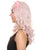 Women's 19" Wavy Soft Pink Lace Wig with Bangs - Women's Lace Wig with Bow | Nunique