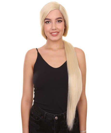 Hailey Women's Extra Long Length Lace Front Straight Hair With Bangs - Adult Fashion Wigs | Nunique
