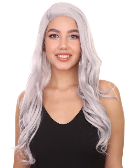 Casper Adult Women's 26" Long Length Wavy C-Part Icon Beauty Wig,  Lace Front Heat Resistant Fibers, Perfect for your Everyday Wear and Styling to your Expectations! -   Synthetic,  | NU
