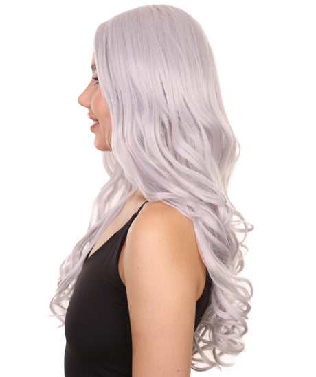 Casper Adult Women's 26" Long Length Wavy C-Part Icon Beauty Wig,  Lace Front Heat Resistant Fibers, Perfect for your Everyday Wear and Styling to your Expectations! -   Synthetic,  | NU