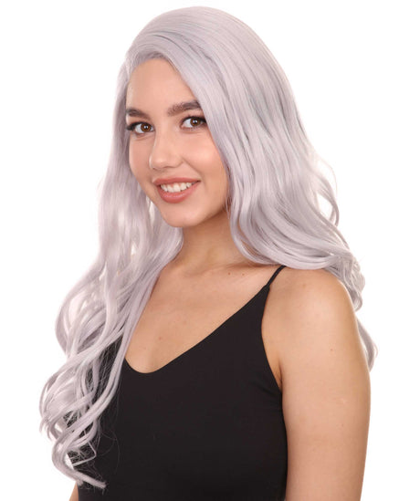 Casper Adult Women's 26" Long Length Wavy C-Part Icon Beauty Wig,  Lace Front Heat Resistant Fibers, Perfect for your Everyday Wear and Styling to your Expectations! -   Synthetic,  | NU