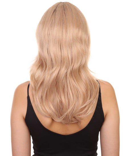 Adult Women's 19" Inch Long Length Wavy Side Back Lace Natural Blonde Hairline Icon Beauty Wig, 100% Heat Resistant Fibers, Perfect for your Everyday Wear and Styling to your Expectations! -   Wigs,  | NU