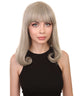 Adult Women's 12" Inch Medium Length Straight Side/Back Lace Natural Blonde Bangs Hairline Beauty Wig, 100% Heat Resistant Fibers, Perfect for your Everyday Wear and Styling to your Expectations! -   Wig,  | NU