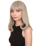 Adult Women's 12" Inch Medium Length Straight Side/Back Lace Natural Blonde Bangs Hairline Beauty Wig, 100% Heat Resistant Fibers, Perfect for your Everyday Wear and Styling to your Expectations! -   Wig,  | NU