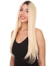 Jackie Women's Long Length Lace Front Straight With Dark Roots - Adults Fashion Wigs | Nunique