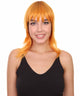 Nunique Adult Women's 17" Inch Long Length Halloween Cosplay Orange Pop Singer Mullet Wig, Synthetic Soft Fiber Hair, Perfect for your next Festival and Group Anime Party! -   Wig,  | NU