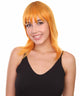 Nunique Adult Women's 17" Inch Long Length Halloween Cosplay Orange Pop Singer Mullet Wig, Synthetic Soft Fiber Hair, Perfect for your next Festival and Group Anime Party! -   Wig,  | NU