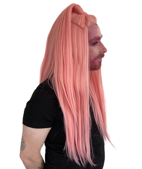 Steph - Women's 30" In. Lace Front - Electro Pop Pink Updo Wig | Nunique