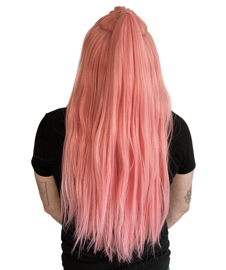 Steph - Women's 30" In. Lace Front - Electro Pop Pink Updo Wig | Nunique