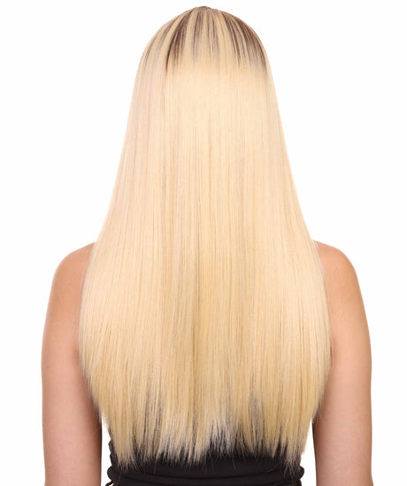 Samantha Women's Long Length Lace Front Straight With Bangs - Adults Fashion Wigs | Nunique