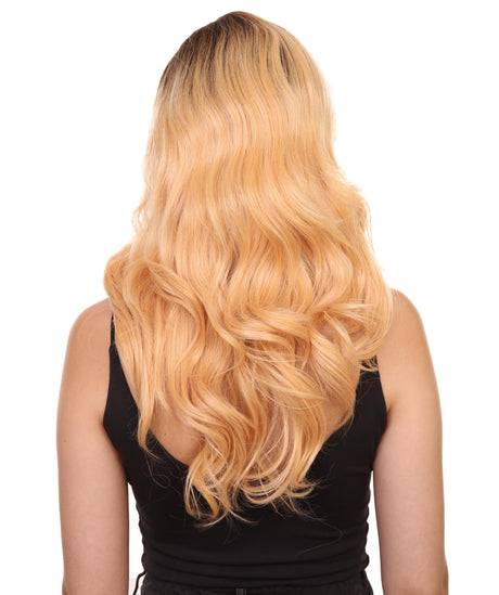 Bronte Women's Long Length Lace Front Wavy With Dark Roots - Adult Fashion Wigs | Nunique