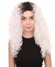 Cassie Women's Shoulder Length Lace Front Curly With Dark Roots - Adults Fashion Wig | Nunique