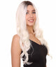 Scarlett Women's Long Length Lace  Front Wavy Dark Roots - Adult Fashion Wigs | Nunique